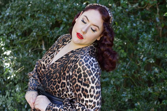 infinity hat by Belbeina Lee leopard print New Zealand vintage hat maker milliner small business Miss Amy May