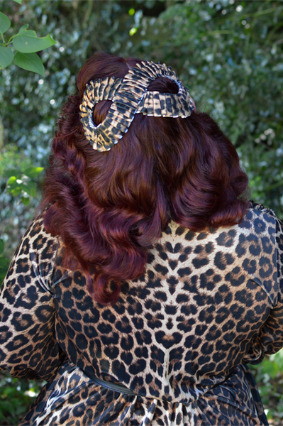 infinity hat by Belbeina Lee leopard print New Zealand vintage hat maker milliner small business Miss Amy May