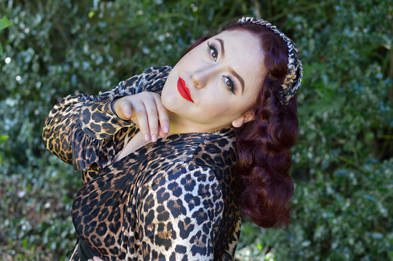 infinity hat by Belbeina Lee leopard print New Zealand vintage hat maker milliner small business Miss Amy May