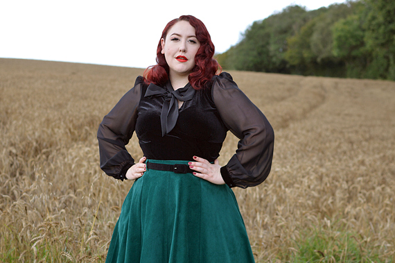 Gabriella Top Jefferson Skirt by Hell Bunny  Discount code Amymay20!% for 20% off  Hellbunny.com size fit review Miss Amy May