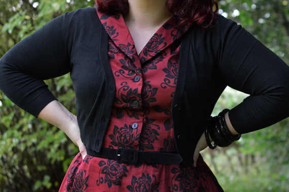 Elegant Floral Florence Dress gifted by Lady V London fit size review plus size pinup Miss Amy May