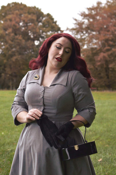 Miss Candyfloss gifted Leontine-Silver dress fit size review plus size pinup Miss Amy May
