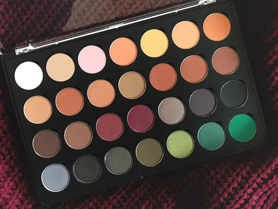 My chosen Hot Pots in a 28 palette. L to R. Top row: Cloud White, Chamois Nude, Pale Nude, Petal Peach, Persian Peach, Tuscan Terra Cotta, Oatmeal Tan. Second row: Kokomo Cafe, Coconut Husk, Midnight Rodeo, Light Taupe, Harvest Brown, Barista, New Terrain. Third row: Deep Roast, Timeless Taupe, Wild Raisin, Maroon Berry, Concrete Jungle, Black Berry, Burnished Brunette. Bottom Row: Ash Grey, Gunpowder, Dark Golden Olive, Olivewood, Balsam, Pinehurst, Fresh Chive. 