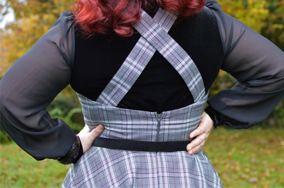 Hell Bunny Frostine pinafore fit size review plus size pinup Miss Amy May hellbunny.com discount code 20% off Amymay20!%