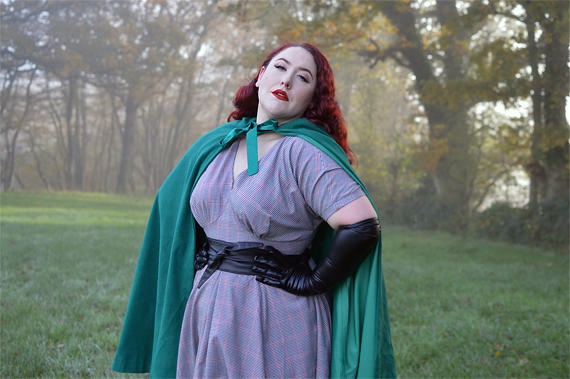 Norina-Lou dress gifted by Miss Candyfloss fit sizing plus size pinup review Miss Amy May