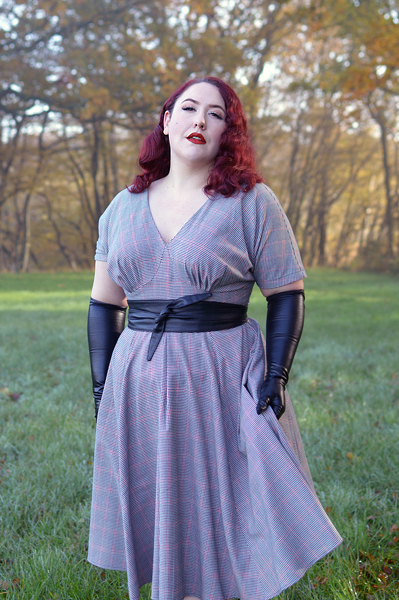 Norina-Lou dress gifted by Miss Candyfloss fit sizing plus size pinup review Miss Amy May
