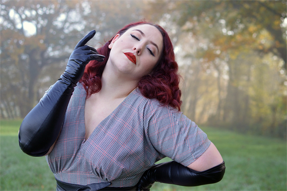 Norina-Lou dress gifted by Miss Candyfloss fit sizing plus size pinup review Miss Amy May