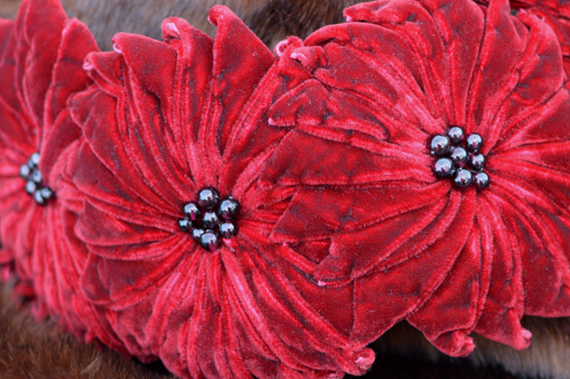 Burgundy Large Daisy hat Belbeina lee handmade vintage fascinator Miss Amy May