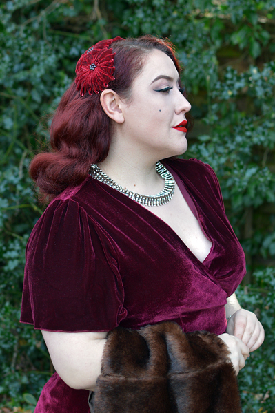 Burgundy Large Daisy hat Belbeina lee handmade vintage fascinator Miss Amy May