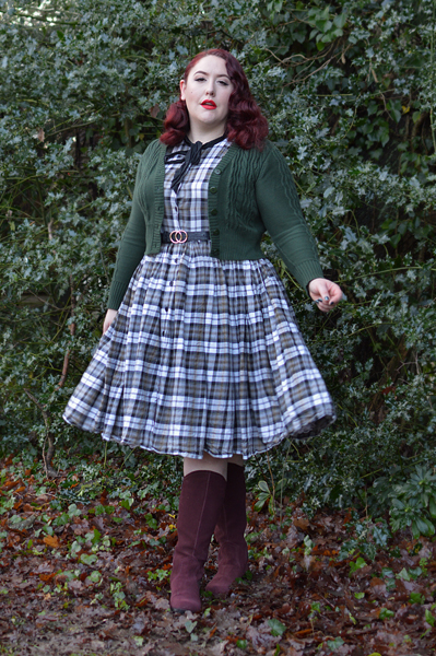 SANDRINGHAM BOOTS knee high quilted quality Hotter Shoes Miss Amy May plus size pinup review