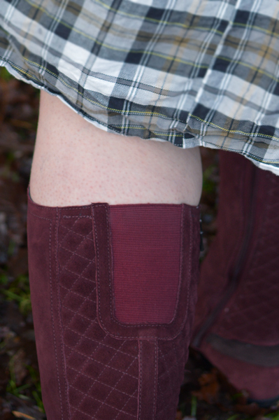 SANDRINGHAM BOOTS knee high quilted quality Hotter Shoes Miss Amy May plus size pinup review