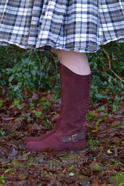 SANDRINGHAM BOOTS knee high quilted quality Hotter Shoes Miss Amy May plus size pinup review
