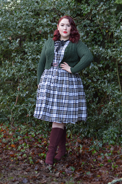 SANDRINGHAM BOOTS knee high quilted quality Hotter Shoes Miss Amy May plus size pinup review