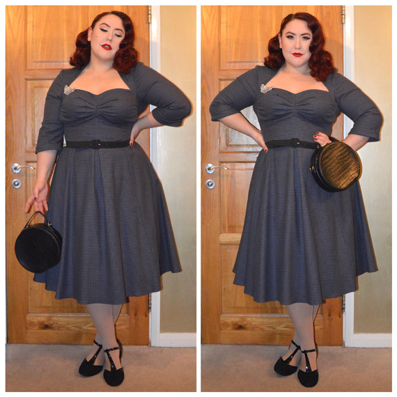 Monroe-Lee dress [gifted by] Miss Candyfloss All Around Cool bag by JustFab [Referral link for money off] Black Viviene heels by Hotter* (A/L) Miss Amy May