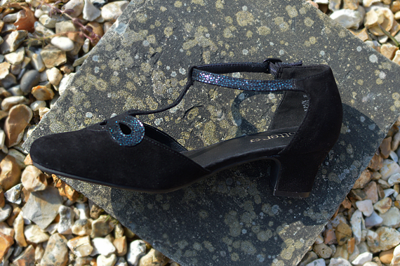 Black Darcy heels gifted by Hotter Shoes fit size review Miss Amy May t-strap ankle strap vintage inspired shoes heels