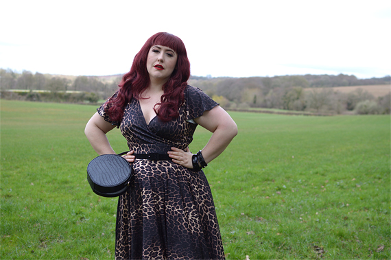 Hell Bunny Eartha Leo dress flutter sleeve plus size fit review Miss Amy May discount code Hellbunny.com Amymay20!%