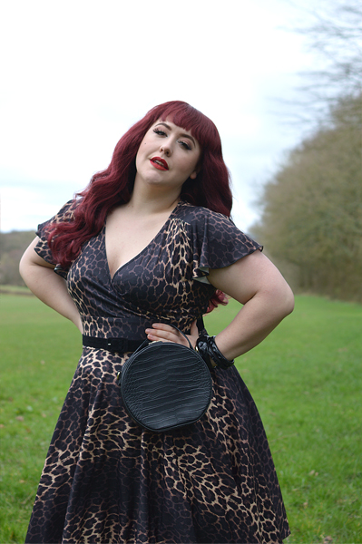 Hell Bunny Eartha Leo dress flutter sleeve plus size fit review Miss Amy May discount code Hellbunny.com Amymay20!%