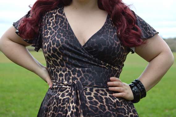 Hell Bunny Eartha Leo dress flutter sleeve plus size fit review Miss Amy May discount code Hellbunny.com Amymay20!%