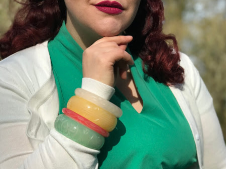 Mint Sorbet, Parma Violet, Frosty, Coconut, Rose and Sherbet bangles by Splendette