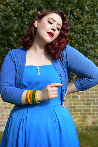 Miss Amy May features vintage inspired rockabilly jewellery small business Bow and Crossbones, carved bangles, bangle stacks