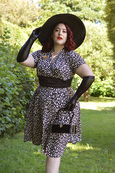 Size and fit review by plus sized pinup Miss Amy May of the miss Candyfloss Elina-Lou dress
