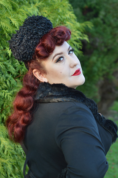 Freya hat handmade by Belbeina Lee modelled by Miss Amy May