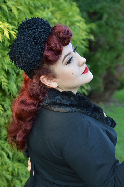 Freya hat handmade by Belbeina Lee modelled by Miss Amy May