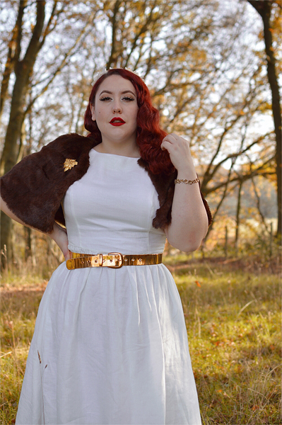 fit size review by plus size pinup Miss Amy May of the White Melania dress gifted by Marie Zélie