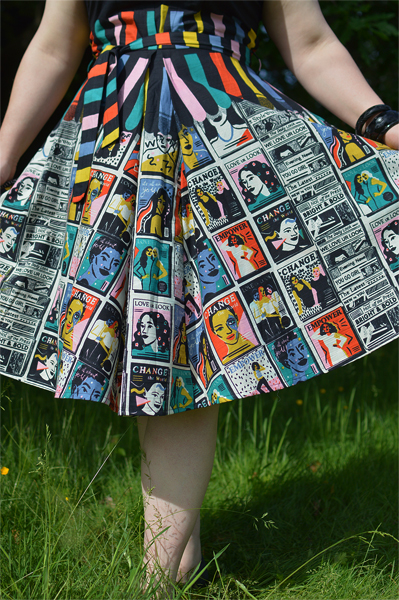 Plus size pinup Miss Amy May models the Empower You Panel dress gifted by Love UR Look for a fit and size review