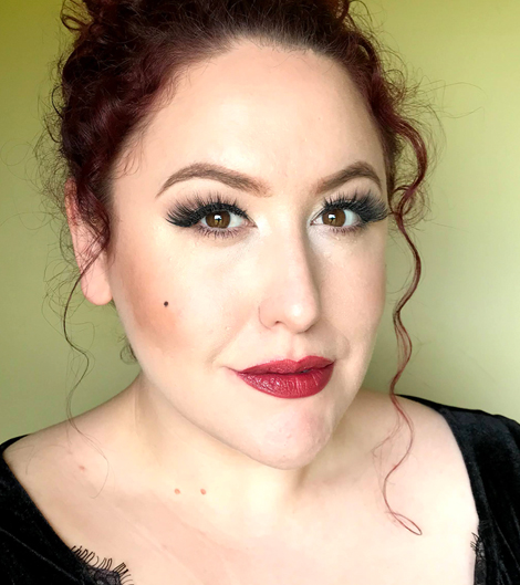Revlon Colorstay Satin Lipstick in Silky sienna worn by Miss Amy May in natural lighting for a swatch and wear review