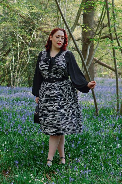 Plus size pinup Miss Amy May models the Margaret sundress by Horrockses Fashion x Joanie Clothing collaboration line for a fit and size review