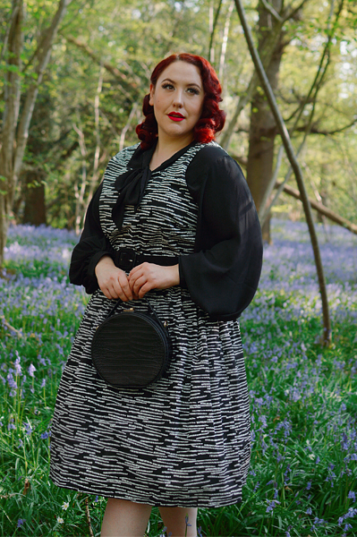 Plus size pinup Miss Amy May models the Margaret sundress by Horrockses Fashion x Joanie Clothing collaboration line for a fit and size review