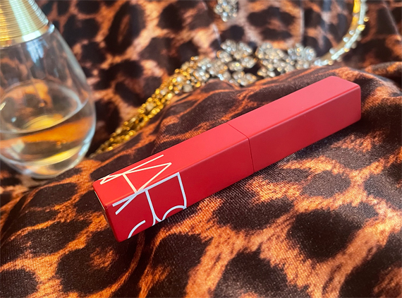 Review and wear test of Nars Powermatte lipstick in notorious by Miss Amy May